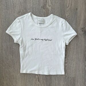 Abrand White Short Sleeve Tee